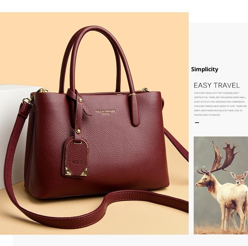 Classic Embossed Monogram Satchel Handbag