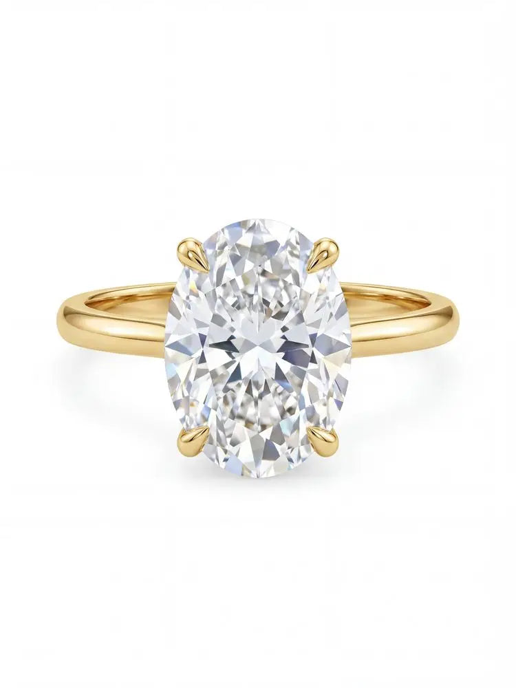 Eternal Radiant Oval-Cut Zirconia Engagement Ring