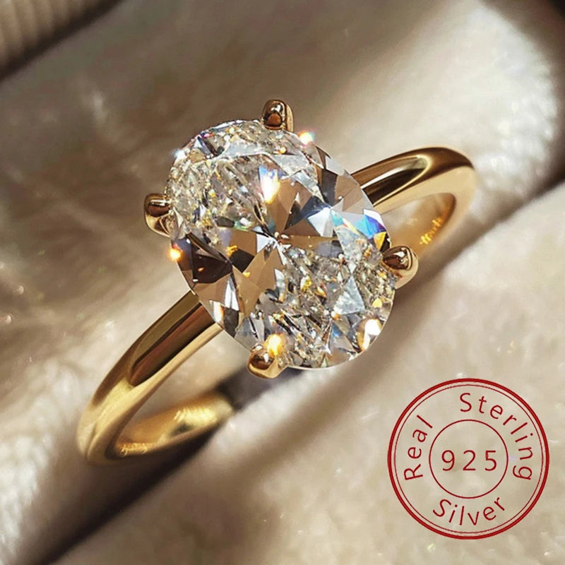 Eternal Radiant Oval-Cut Zirconia Engagement Ring