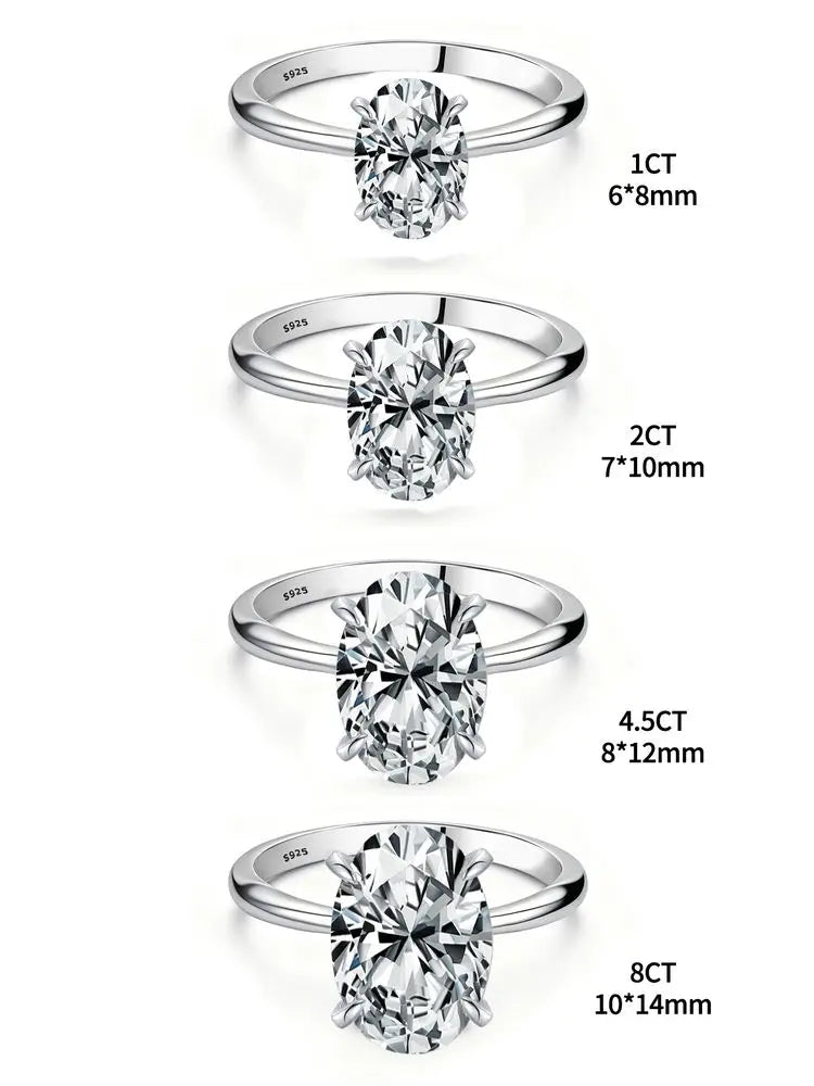 Eternal Radiant Oval-Cut Zirconia Engagement Ring