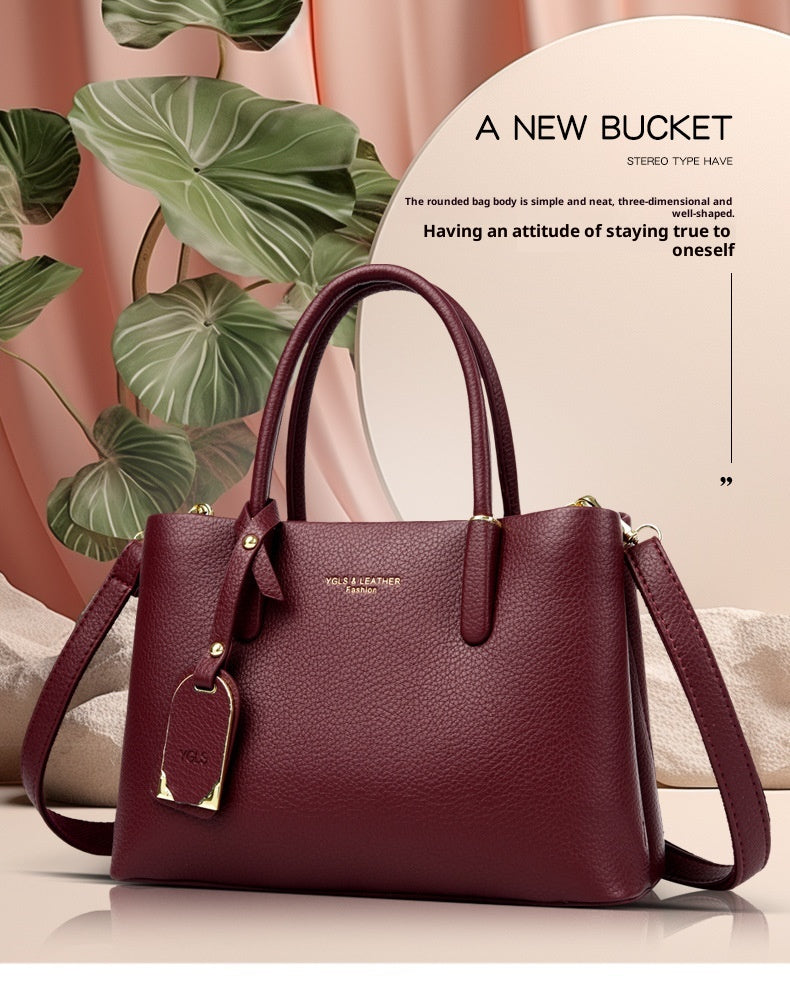 Classic Embossed Monogram Satchel Handbag